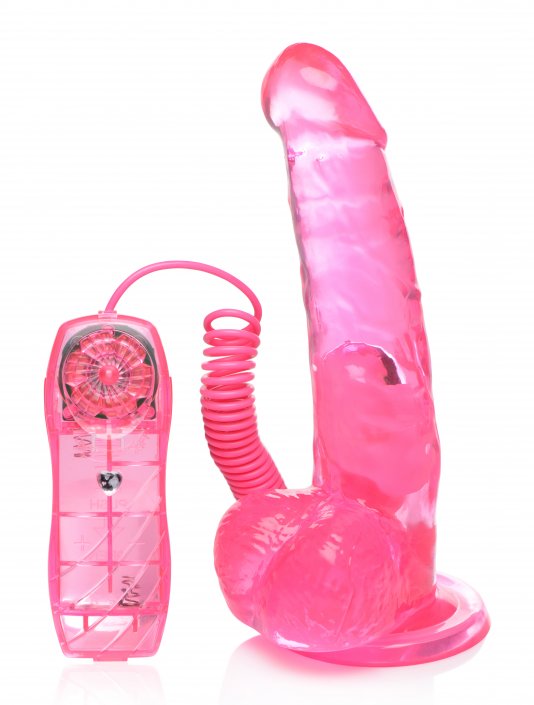 Pink Vibrating Dildo
