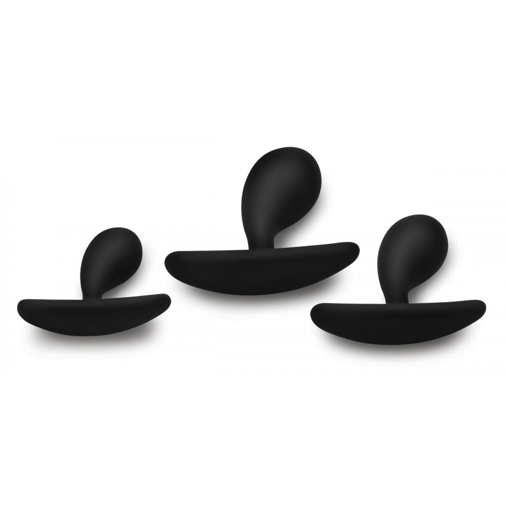 Dark Droplets 3 Piece Curved Silicone Anal Trainer Set