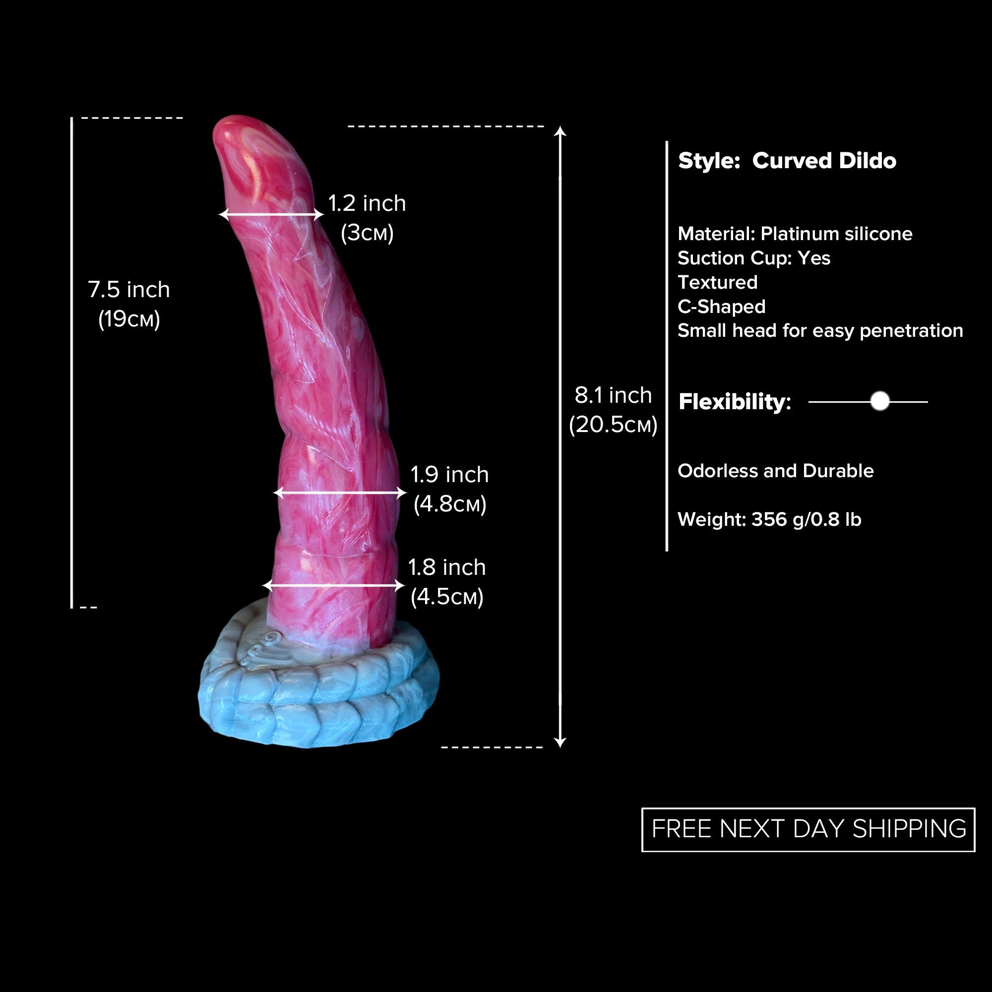 Realistic Curved Dildo
